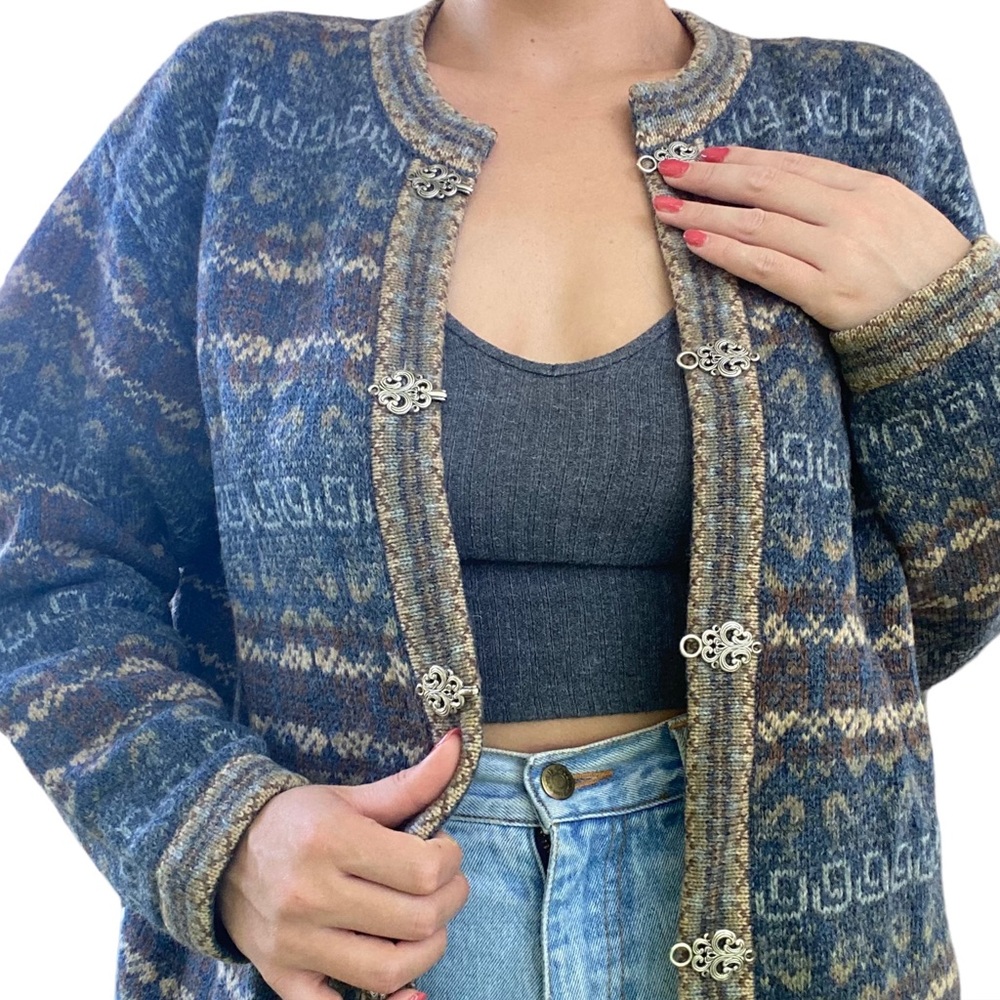 Skyr Vintage Wool Cardigan Sweater— 🇮🇸 🐑 Size Medium